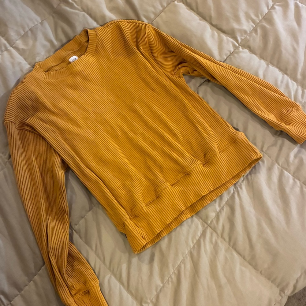 GAP Kids Mustard Ribbed “Sweater” Shirt